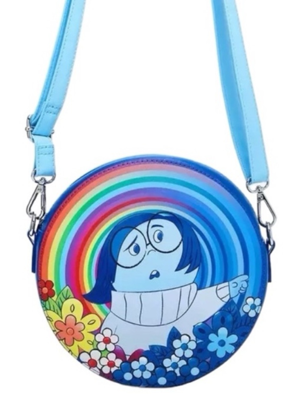 Loungefly Disney Pixar Inside Out Movie Sadness Crossbody Bag Purse